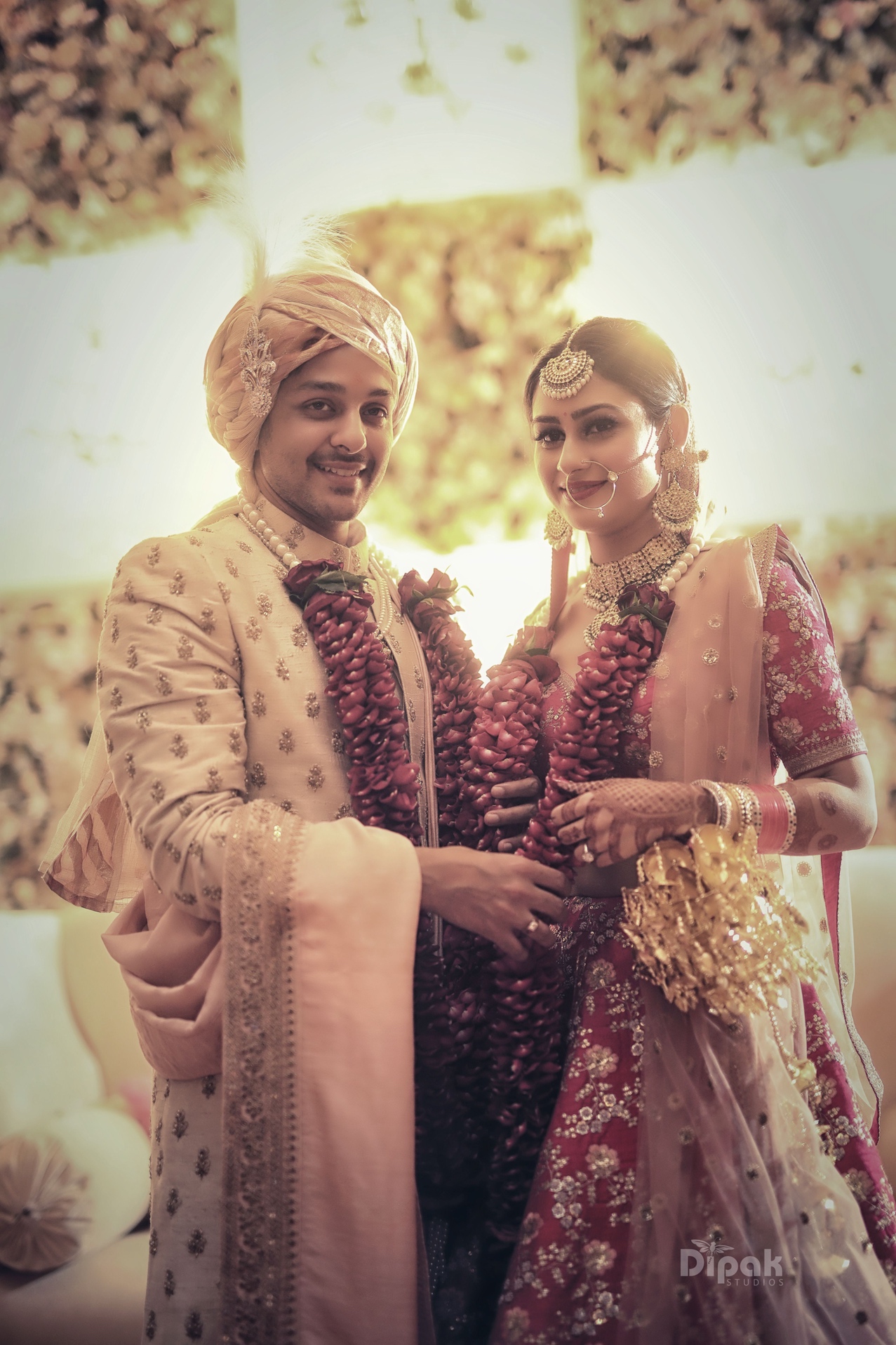 Smiling indian newlywed couple posing hi-res stock photography and images -  Alamy